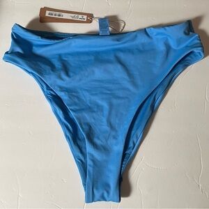 SKIMS SIGNATURE Swim MID-Waist Bikini Bottom Size Medium Color Tide NWT & liner